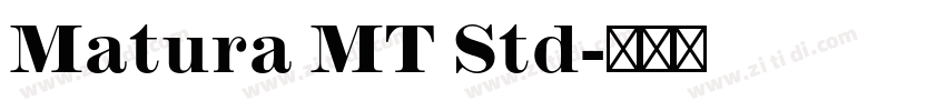 Matura MT Std字体转换